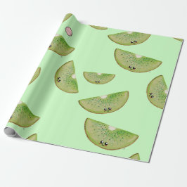 Kawaii Waterverf Kiwi Cadeaupapier