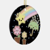 Kawaii weertuin zo schattig meisjes patroon keramisch ornament (Rechts)