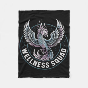 Kawaii Wellness Squad Herstelsquad Nuchterheid Ot Fleece Deken