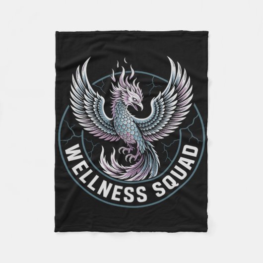 Kawaii Wellness Squad Herstelsquad Nuchterheid Ot Fleece Deken (Voorkant)