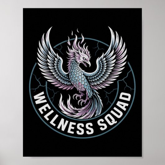 Kawaii Wellness Squad Recovery Squad Nuchterheid O Poster (Voorkant)