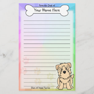 Kawaii Wheaten Glen of Imal Terrier Stationery Briefpapier