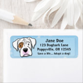 Kawaii White Boxer Etiket (Insitu)