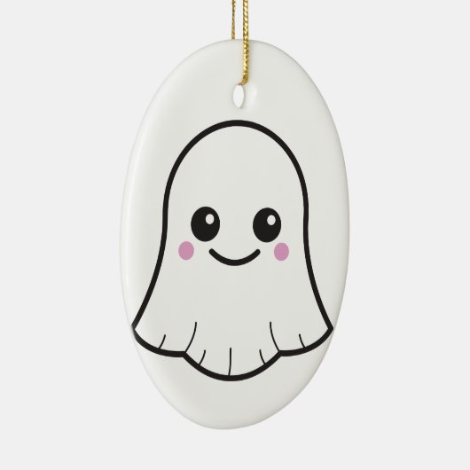 Kawaii White geest Keramisch Ornament (Rechts)