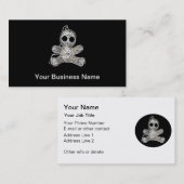 Kawaii White Voodoo Doll Funny Magic Speelgoed Visitekaartje (Voorkant / Achterkant)