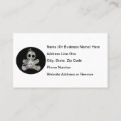 Kawaii White Voodoo Doll Funny Magic Speelgoed Visitekaartje (Achterkant)