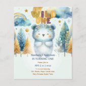 Kawaii WILD ONE 1e Verjaardag Jongens BEER Bos (Voorkant)