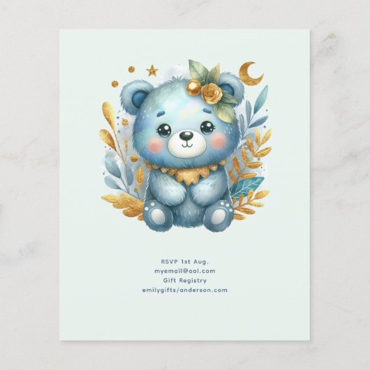 Kawaii WILD ONE 1ste verjaardag jongens BEAR Woodl (Achterkant)