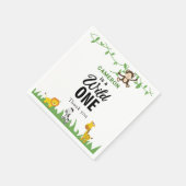 Kawaii Wild One Birthday Safari Oerwoud Animals Servet (Hoek)