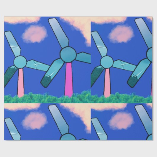 Kawaii Windmill Dreams inpakpapier (Vlak)