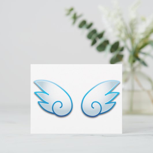 Kawaii wings briefkaart (Staand voorkant)