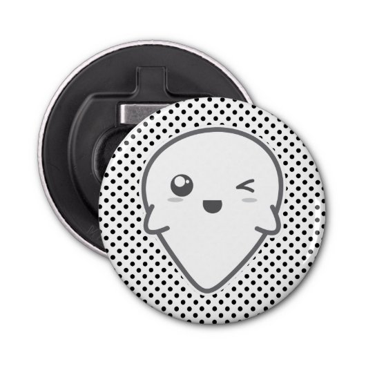 Kawaii Winking Ghost Bottle Opener (Voorkant)