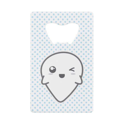 Kawaii Winking Ghost Bottle Opener Creditkaart Flessenopener (Voorkant)