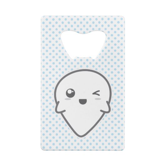 Kawaii Winking Ghost Bottle Opener Creditkaart Flessenopener (Achterkant)