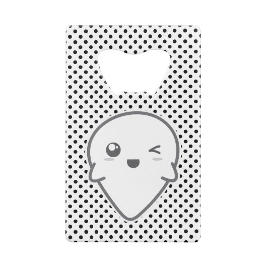 Kawaii Winking Ghost Bottle Opener Creditkaart Flessenopener (Achterkant)