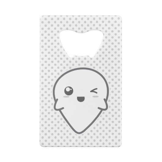 Kawaii Winking Ghost Bottle Opener Creditkaart Flessenopener (Achterkant)