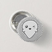 Kawaii Winking Ghost Button (Voorkant /achterkant)