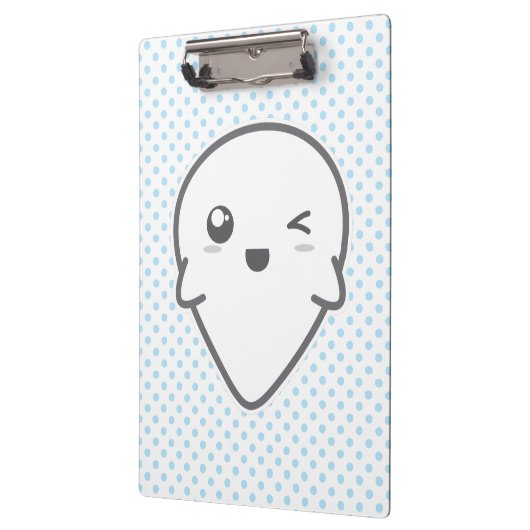 Kawaii Winking Ghost Clip Board Klembord (Links)
