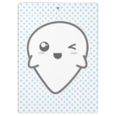 Kawaii Winking Ghost Clip Board Klembord (Achterkant)