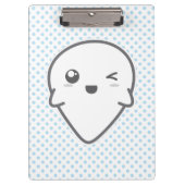 Kawaii Winking Ghost Clip Board Klembord (Voorkant)