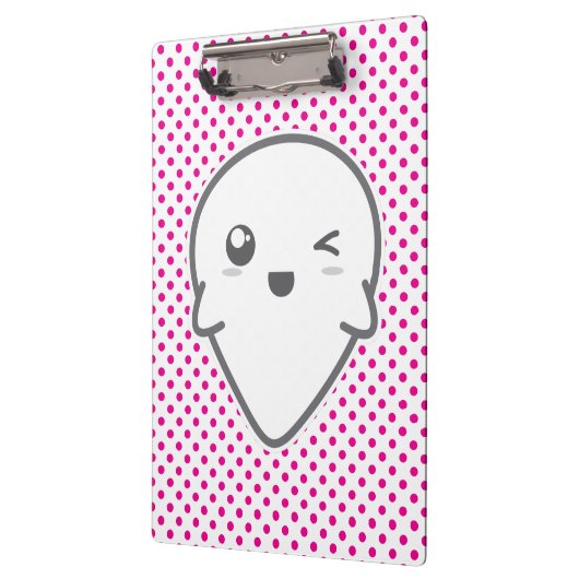 Kawaii Winking Ghost Clip Board Klembord (Links)