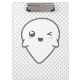 Kawaii Winking Ghost Clip Board Klembord (Voorkant)