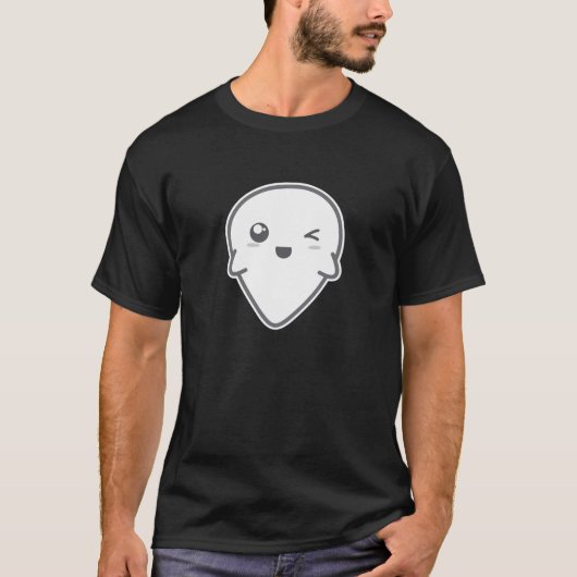Kawaii Winking Ghost Clothing T-shirt (Voorkant)