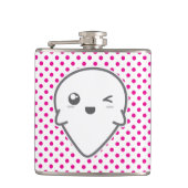 Kawaii Winking Ghost Flask Heupfles (Voorkant)