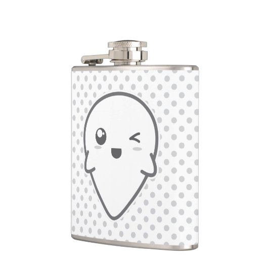 Kawaii Winking Ghost Flask Heupfles (Links)
