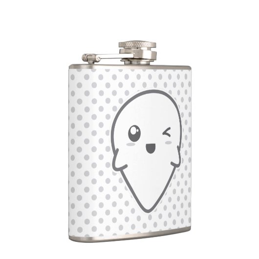 Kawaii Winking Ghost Flask Heupfles (Rechts)