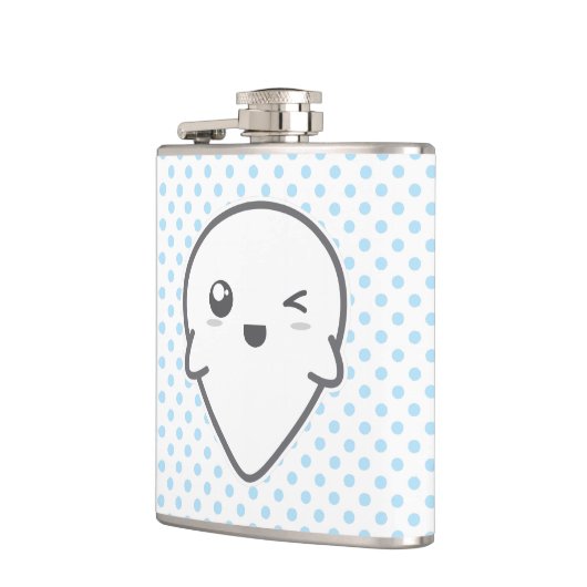 Kawaii Winking Ghost Flask Heupfles (Links)