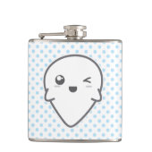 Kawaii Winking Ghost Flask Heupfles (Voorkant)