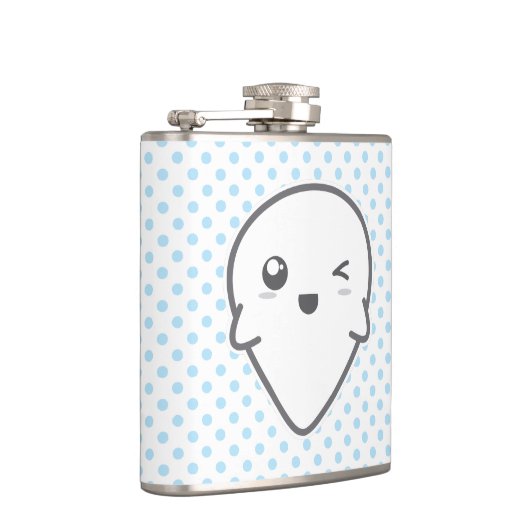 Kawaii Winking Ghost Flask Heupfles (Rechts)