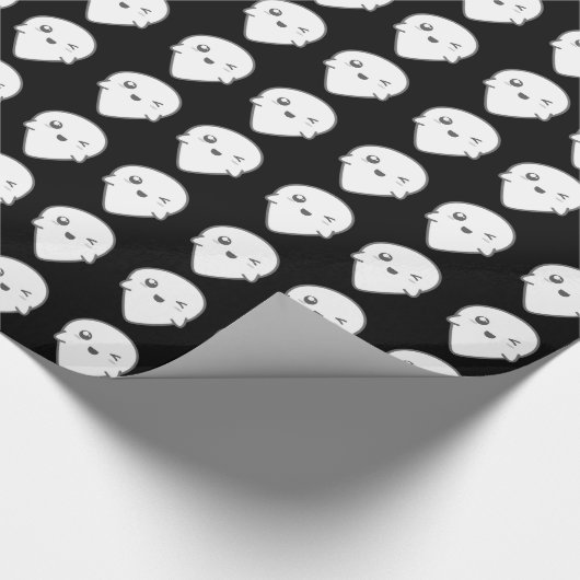 Kawaii Winking Ghost Gift Wrap Cadeaupapier (Hoek)