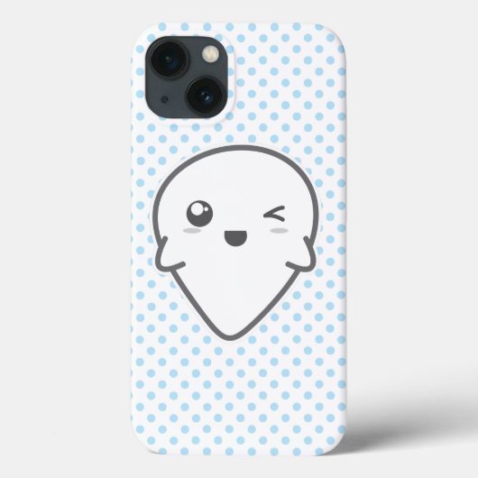Kawaii Winking Ghost iPad Case (Achterkant)