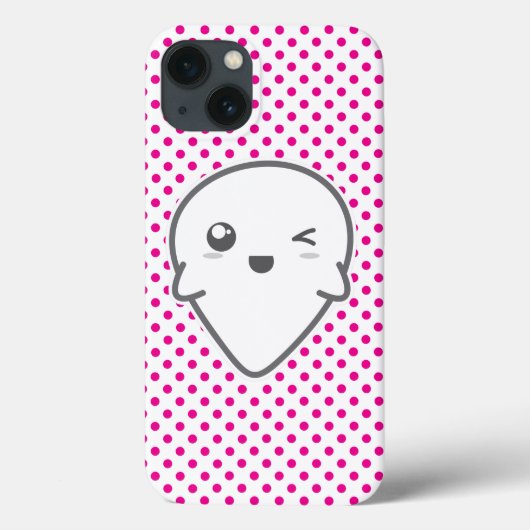 Kawaii Winking Ghost iPad Case (Achterkant)