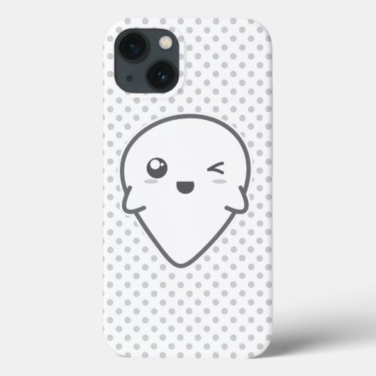 Kawaii Winking Ghost iPad Case (Achterkant)