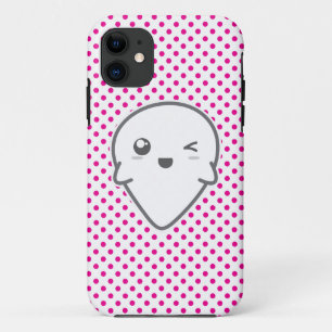 Kawaii Winking Ghost iPhone Case