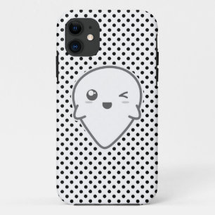 Kawaii Winking Ghost iPhone Case