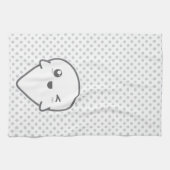 Kawaii Winking Ghost Kitchen Towel Theedoek (Horizontaal)