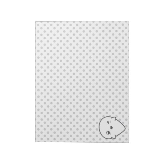 Kawaii Winking Ghost-laptop Notitieblok (Linkerzijde)
