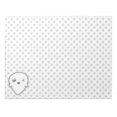 Kawaii Winking Ghost-laptop Notitieblok (Voorkant)