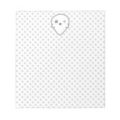 Kawaii Winking Ghost-laptop Notitieblok (Voorkant)