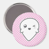 Kawaii Winking Ghost Magnet (Voorkant / Achterkant)