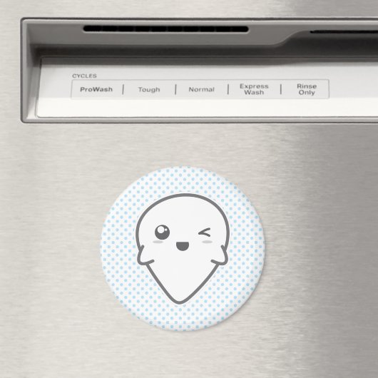 Kawaii Winking Ghost Magnet (Insitu (Vaatwasser))