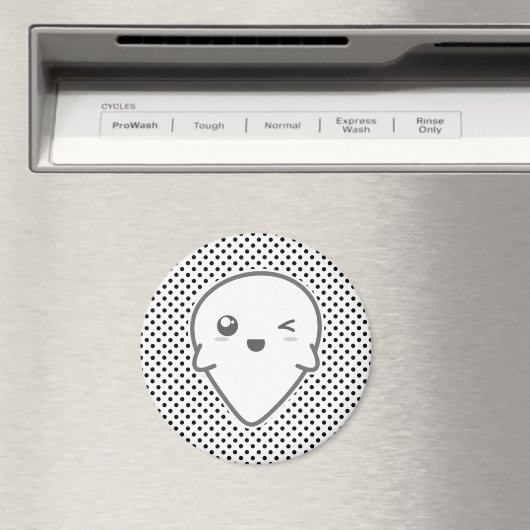 Kawaii Winking Ghost Magnet (Insitu (Vaatwasser))