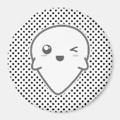 Kawaii Winking Ghost Magnet (Voorkant)