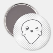 Kawaii Winking Ghost Magnet (Voorkant / Achterkant)