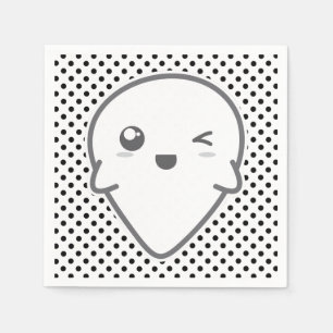 Kawaii Winking Ghost Napkins Servet