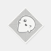 Kawaii Winking Ghost Napkins Servet (Hoek)